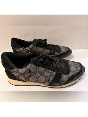 Coach Mason Womens Black Shoes Sneakers Walking Tennis Casual 6.5B